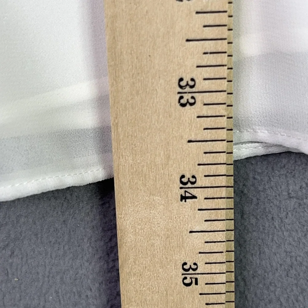 Tularosa White Sleeveless Tie Neck Lace Trim Fit &‎ Flare Dress Women's Small - Picture 8 of 11